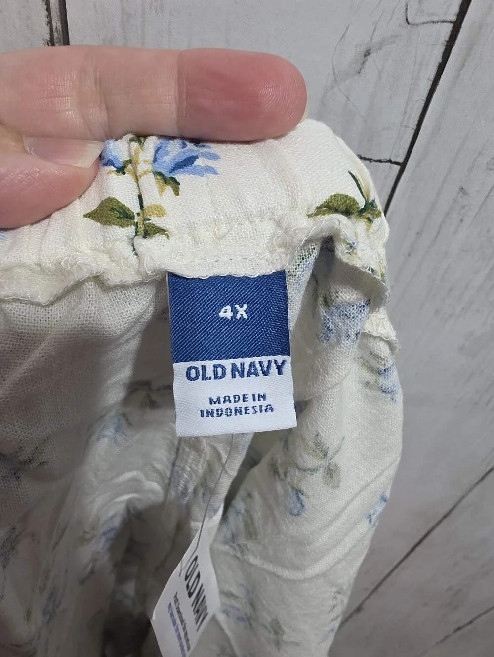 NWT Old Navy Women's Floral Print Faux Wrap High-Waist Linen-Blend Skort Size 4X